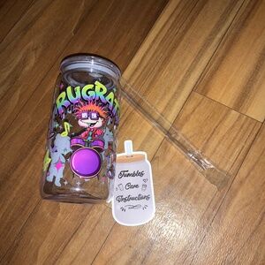 Rugrats plastic cup with lid Never used